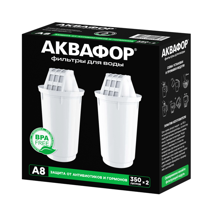 Сменный модуль для кувшинов Аквафор А8 комплект 2 шт. 1703 - фото 4829
